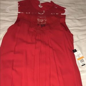 NWT Red Pleated Dress